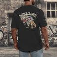 Book Reading Dinosaur T-Rex Dino Bookworm Men's Back Print T-Shirt
