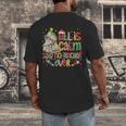 Book Tree All Is Calm Said No Teacher Ever Christmas Men's Back Print T-Shirt Book Tree All Is Calm Said No Teacher Ever Christmas Men's Back Print T-Shirt