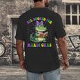 All Booked For Mardi Gras Crocodile Reading Book Teacher Men's Back Print T-Shirt