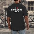Bookish Quote Reading Lover I Love Fictional Men Men's Back Print T-Shirt Bookish Quote Reading Lover I Love Fictional Men Men's Back Print T-Shirt
