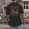 I Like Books And Dogs And Maybe 3 People Book Dog Lovers Men Women Men's Back Print T-Shirt I Like Books And Dogs And Maybe 3 People Book Dog Lovers Men Women Men's Back Print T-Shirt