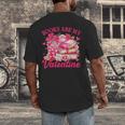 Books Are My Valentine Book Lover Heart Matching Party Men's Back Print T-Shirt