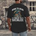 Born To Read Forced To Socialize Dragon Books Reading Men's Back Print T-Shirt Born To Read Forced To Socialize Dragon Books Reading Men's Back Print T-Shirt