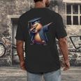 Capybara Graduation Dabbing Capy Wearing Graduate Gown Men's Back Print T-Shirt