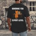 Cat Ignoring You Expert Level Orange Tabby Introvert Men's Back Print T-Shirt Cat Ignoring You Expert Level Orange Tabby Introvert Men's Back Print T-Shirt