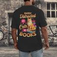 Cat Shirts For Women Book Lover Shirt Cats And Books Men's Back Print T-Shirt