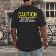 Caution Does Not Play Well With Others Introvert Men's Back Print T-Shirt Caution Does Not Play Well With Others Introvert Men's Back Print T-Shirt