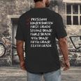 Checklist Kindergarten Class Of 2030 Shirt Graduation Men's Back Print T-Shirt