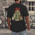 Christmas Book Tree Coquette Bow Xmas Reading Librarian Girl Men's Back Print T-Shirt