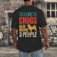 Chug Dog Retro Vintage Pughuahua Owner Fur Parent Introvert Men's Back Print T-Shirt Chug Dog Retro Vintage Pughuahua Owner Fur Parent Introvert Men's Back Print T-Shirt