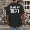Class Of 1971 High School College Graduation Reunion T-Shirt Men's Back Print T-Shirt