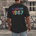 Class Of 1987 School Reunion College Highschool Graduation Men's Back Print T-Shirt
