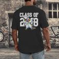Class Of 2018 Dabbing Unicorn Graduation Shirt Men's Back Print T-Shirt