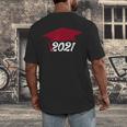 Class Of 2021 Burgundy Regalia Graduation Men's Back Print T-Shirt