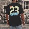 Class Of 2023 Seniors 23 Crew Senior Graduation Idea Men's Back Print T-Shirt