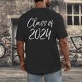 Class Of 2024 Shirt First Day Of Seventh Grade Graduation Men's Back Print T-Shirt