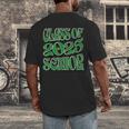 Class Of 2025 Senior Green Student Graduation Men's Back Print T-Shirt