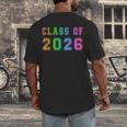 Class Of 2026 High School Graduation Date GraduateShirt Men's Back Print T-Shirt