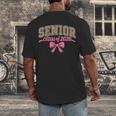 Class Of 2026 Pink Coquette Bow Senior Graduation Men's Back Print T-Shirt