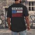 Class Of 2026 Senior Back To School American Flag Graduation Men's Back Print T-Shirt