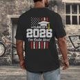 Class Of 2026 Senior Graduation American Flag Senior 2026 Men's Back Print T-Shirt
