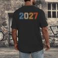 Class Of 2027 Graduate Shirts For Men Women Graduation Retro Men's Back Print T-Shirt