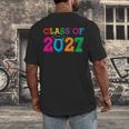 Class Of 2027 Shirt For Boys And Girls Fun 2027 Graduation Men's Back Print T-Shirt