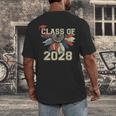 Class Of 2028 High School Graduation Senior 2028 Men's Back Print T-Shirt