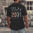 Class Of 2031 School College Retro Graduation Vintage Grad Men's Back Print T-Shirt