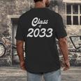Class Of 2033 Shirt Graduation Him Her Senior Class Men's Back Print T-Shirt
