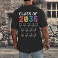 Class Of 2035 Graduation Check List Men's Back Print T-Shirt