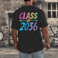 Class Of 2036 First Day Kindergarten Grow With Me Graduation Men's Back Print T-Shirt
