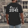 Class Of 2041 Grow With Me Graduation First Day Of School Men's Back Print T-Shirt