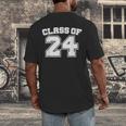 Class Of 24 2024 School Tee Shirt Graduation Class Party Men's Back Print T-Shirt