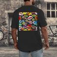 Comic Book Pop Art Modern Fun Men's Back Print T-Shirt