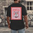 Cool Fun Cute Party Introvert Cat Character Men's Back Print T-Shirt