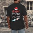 Cool Hotter By One Degree Graduation Teesadf Men's Back Print T-Shirt