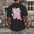 Coquette Reading Book Lover Pink Bow Bookish Mom & Daughter Men's Back Print T-Shirt Coquette Reading Book Lover Pink Bow Bookish Mom & Daughter Men's Back Print T-Shirt
