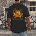 Cozy Readers Book Society Vintage Fall Books & Pumpkin Men's Back Print T-Shirt