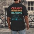 Cranky When Not Reading Retro Vintage Book Lover Men's Back Print T-Shirt