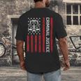 Criminal Justice Major College Student Graduate Graduation Men's Back Print T-Shirt