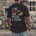 I Like Croissant And Maybe 3 People Baking Introvert Foodie Men's Back Print T-Shirt I Like Croissant And Maybe 3 People Baking Introvert Foodie Men's Back Print T-Shirt