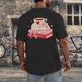 Cute Books And Coffee Crochet Valentines Day Tee For Couples Men's Back Print T-Shirt