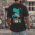 Cute Magical Ballerina Dino Unicorn Pre-K Graduation Men's Back Print T-Shirt