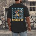 Dabbing Graduation Boy 5th Grade Nailed It Class Of 2025 Men's Back Print T-Shirt