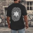 Deputy Sheriff DNA Sheriff Graduation 6 Star Badge Men's Back Print T-Shirt