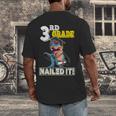 Dinosaur Graduation Cap Gown 3rd Grade Graduate Nailed It Men's Back Print T-Shirt