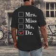 Doctor Graduation Honorific Titles List Men's Back Print T-Shirt
