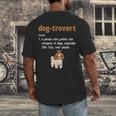Dog-Trovert Shih Tzu Humor Definition Introvert Men's Back Print T-Shirt