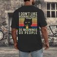 I Don't Like Morning People Introvert Introverted Antisocial Men's Back Print T-Shirt